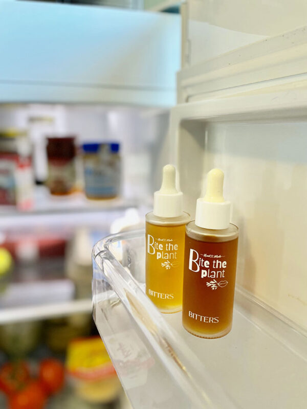 digestive bitters in kitchen